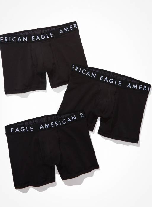 شورت مردانه پک 3 عددی مشکی برند american eagle