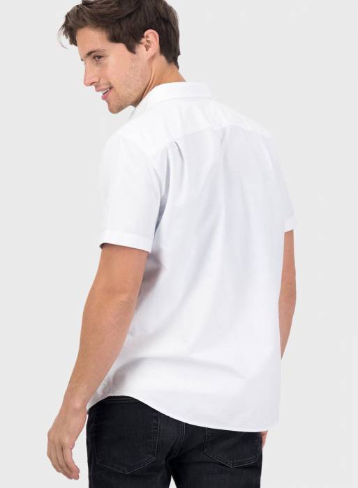 پیراهن مردانه سفید برند american eagle مدل 9030