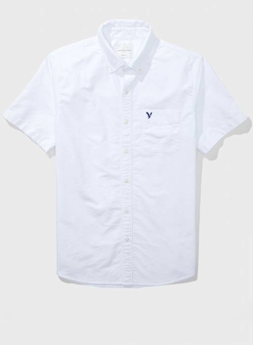 پیراهن مردانه سفید برند american eagle مدل 9030
