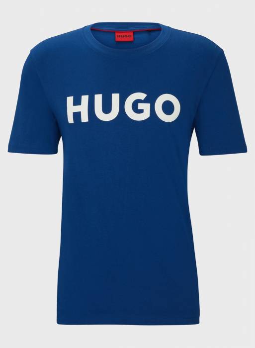 تیشرت مردانه هوگو آبی مدل 0350