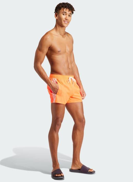 مایو کلاسیک مردانه آدیداس نارنجی مدل 0380