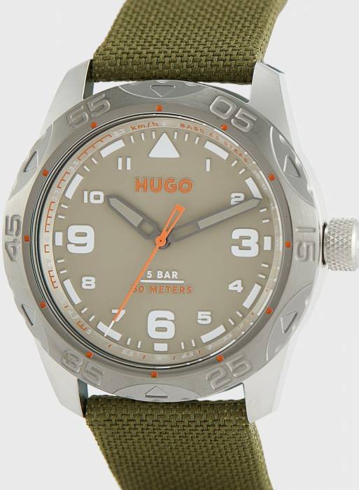 ساعت مردانه هوگو نقره ای سبز مدل 1173