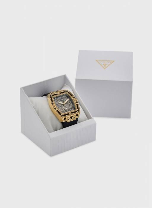 ساعت مردانه گس طلایی مشکی مدل 2104