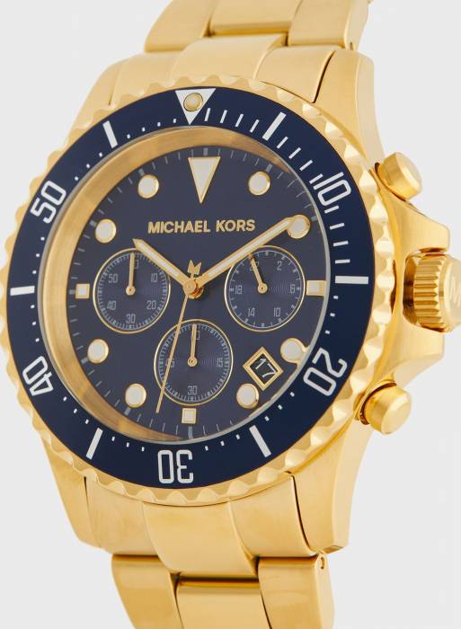 ساعت مردانه مایکل کورس آبی طلایی مدل 2986
