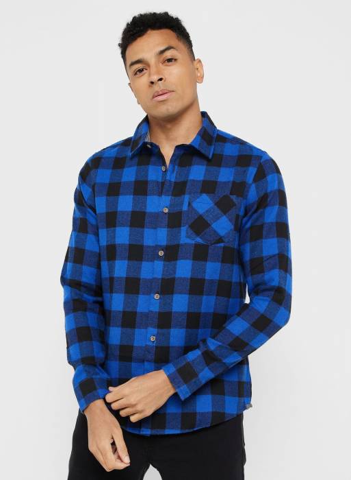 پیراهن مردانه بریوسول آبی مدل 3546
