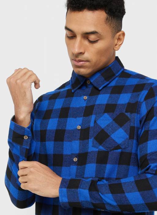 پیراهن مردانه بریوسول آبی مدل 3546