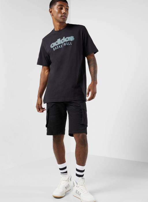 تیشرت ورزشی بسکتبال مردانه آدیداس مشکی مدل 4082