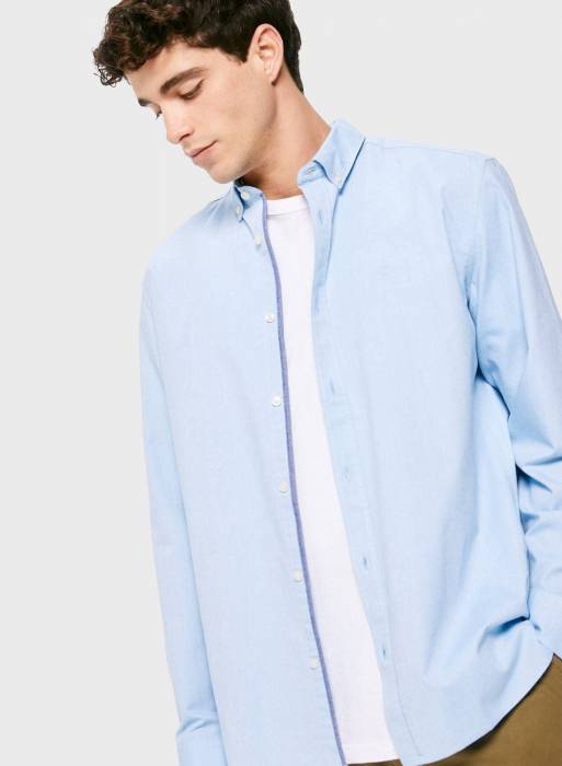 پیراهن بهاره مردانه اسپرینگ فیلد آبی مدل 4326