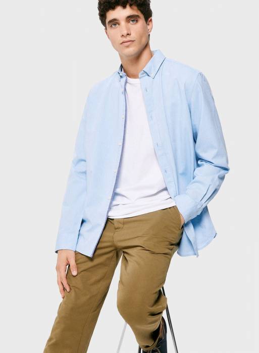پیراهن بهاره مردانه اسپرینگ فیلد آبی مدل 4326