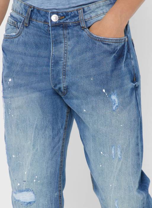 شلوار جین مردانه بریوسول آبی مدل 4559