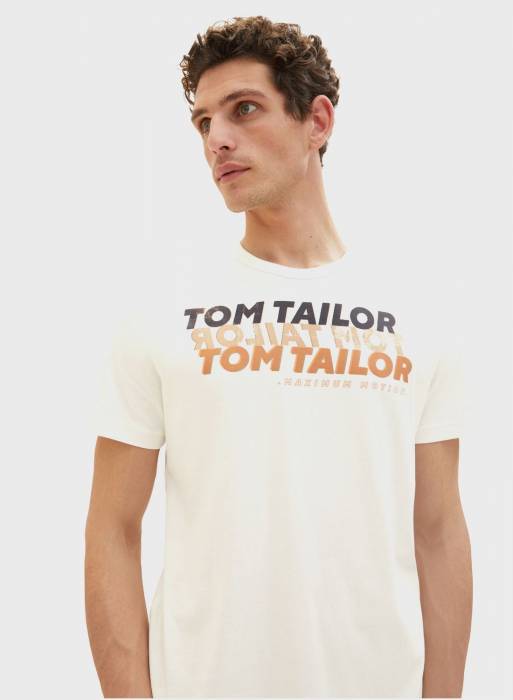تیشرت مردانه تام تیلور سفید مدل 5195