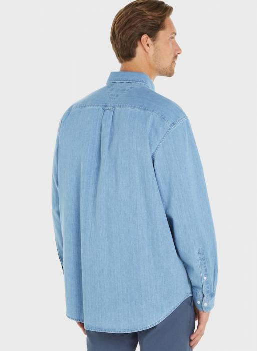 پیراهن جین مردانه تامی هیلفیگر آبی مدل 5325