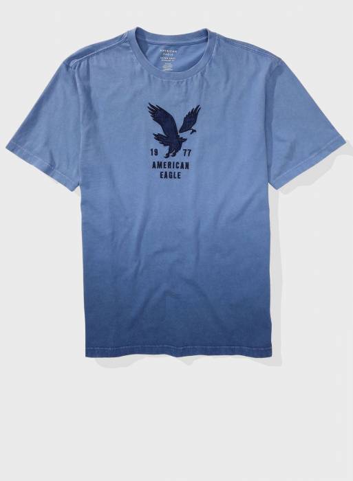 تیشرت مردانه آبی برند american eagle مدل 5378