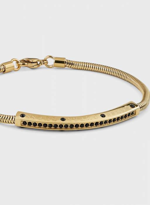 دستبند مردانه گس طلایی مدل 5810
