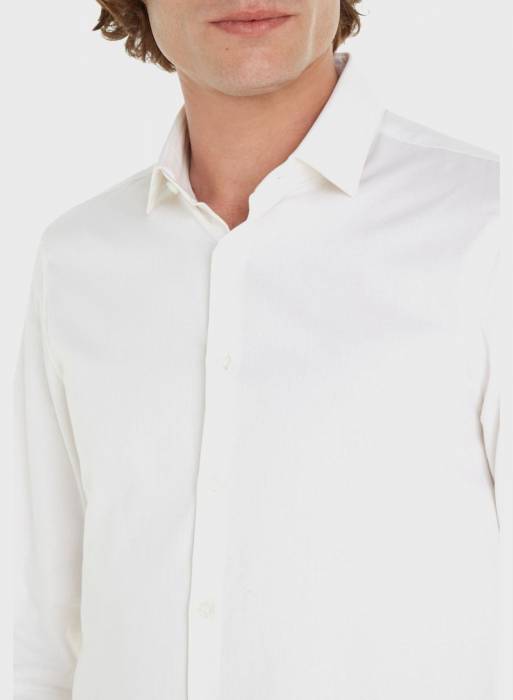 پیراهن اسلیم فیت مردانه کلوین کلاین سفید مدل 5891