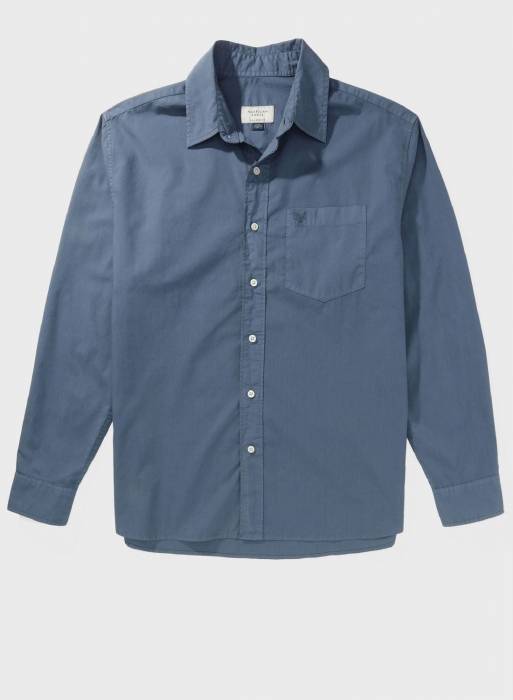 پیراهن مردانه آبی برند american eagle مدل 6039