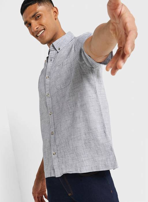 پیراهن مردانه بریوسول طوسی خاکستری مدل 6076