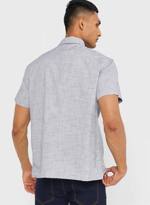 پیراهن مردانه بریوسول طوسی خاکستری مدل 6076