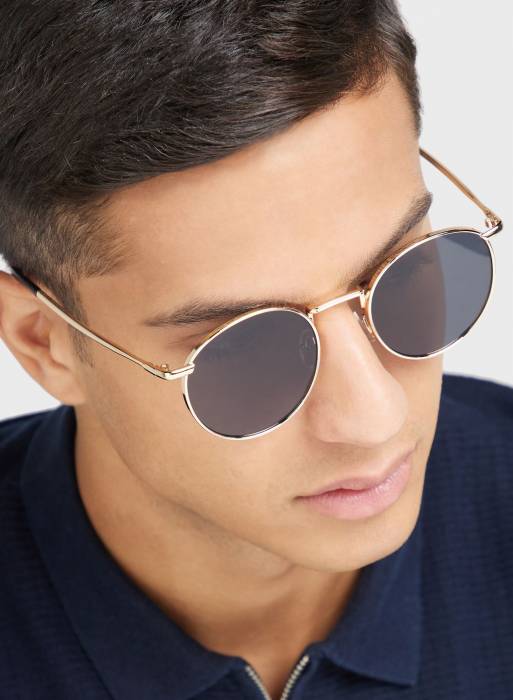 عینک آفتابی مردانه طلایی برند seventy five