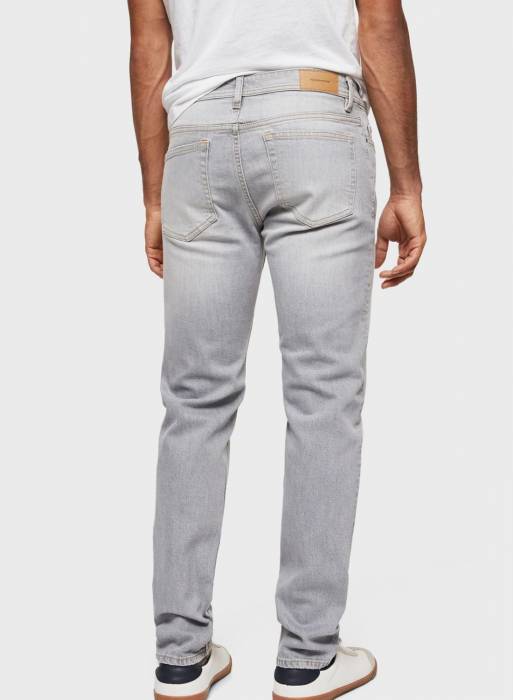شلوار جین مردانه مانگو طوسی خاکستری مدل 6407