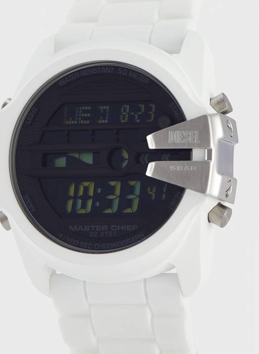 ساعت مردانه دیجیتال دیزل سفید مدل 8597