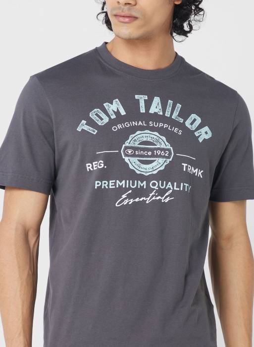 تیشرت مردانه تام تیلور طوسی خاکستری مدل 8918