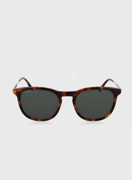 عینک آفتابی مردانه لاکوست طلایی قهوه ای مدل 8996