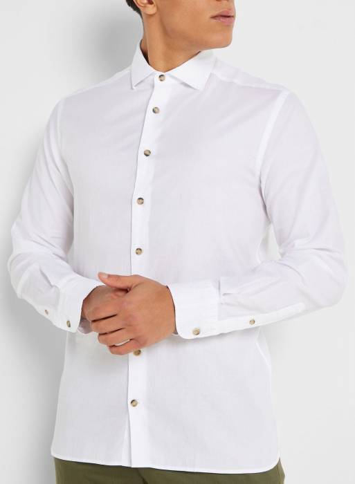 پیراهن مردانه هاکت سفید مدل 9100