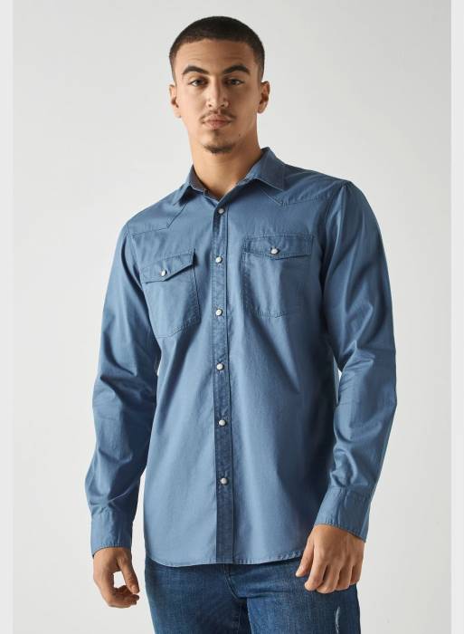 پیراهن مردانه لی کوپر آبی مدل 9556