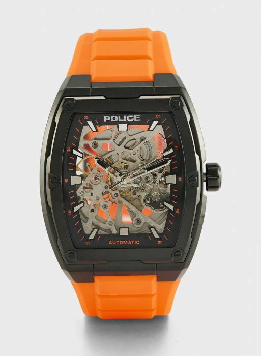 ساعت مردانه پلیس مشکی نارنجی مدل 0033