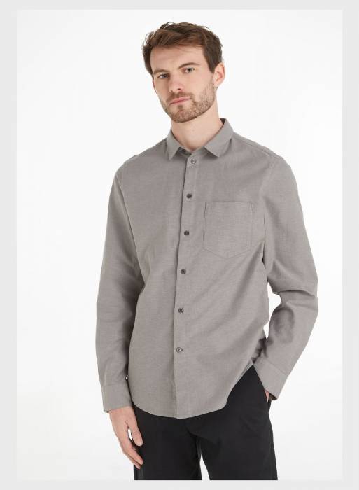 پیراهن مردانه کلوین کلاین طوسی خاکستری مدل 0714