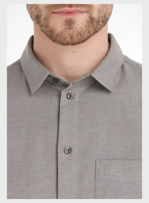 پیراهن مردانه کلوین کلاین طوسی خاکستری مدل 0714