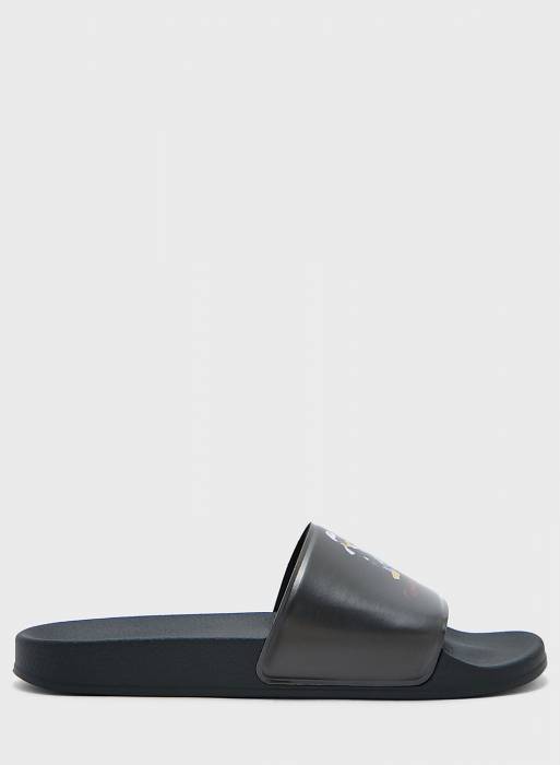 دمپایی مردانه مشکی برند karl lagerfeld مدل 1081