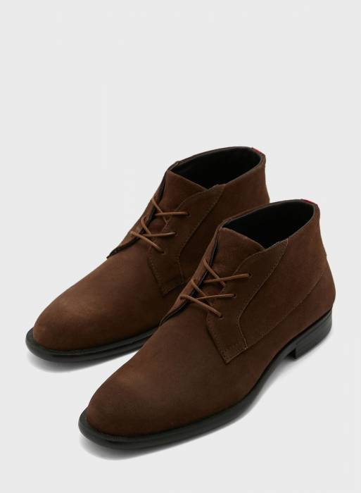 کفش اسپرت مردانه هوگو قهوه ای مدل 1128