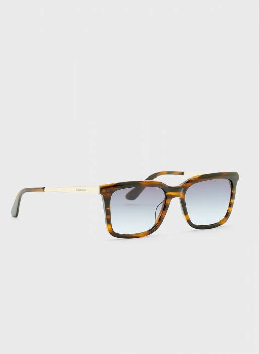 عینک آفتابی مردانه کلوین کلاین طلایی مدل 1176