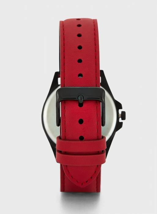 ساعت مردانه کاسیو مشکی قرمز مدل 1204