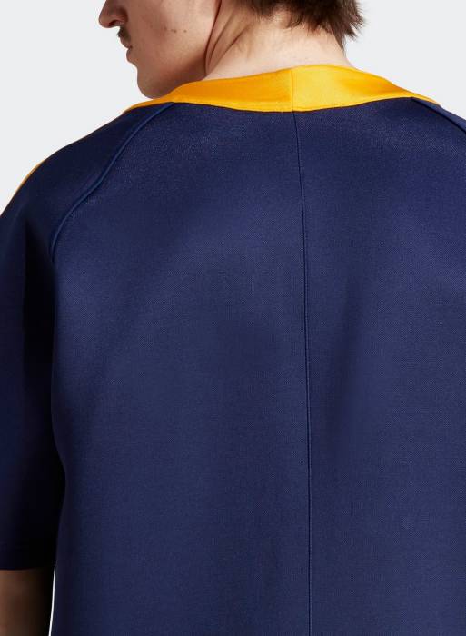 پیراهن آستین کوتاه کلاسیک مردانه آدیداس آبی مدل 1211