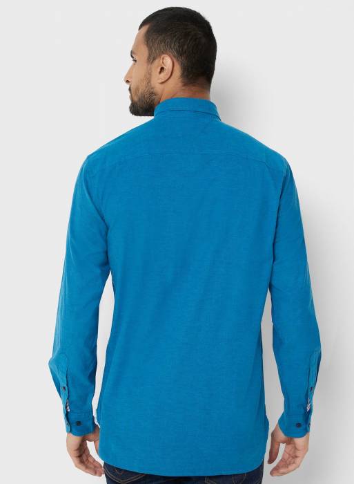 پیراهن مردانه تامی هیلفیگر آبی مدل 1318