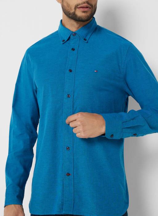 پیراهن مردانه تامی هیلفیگر آبی مدل 1318