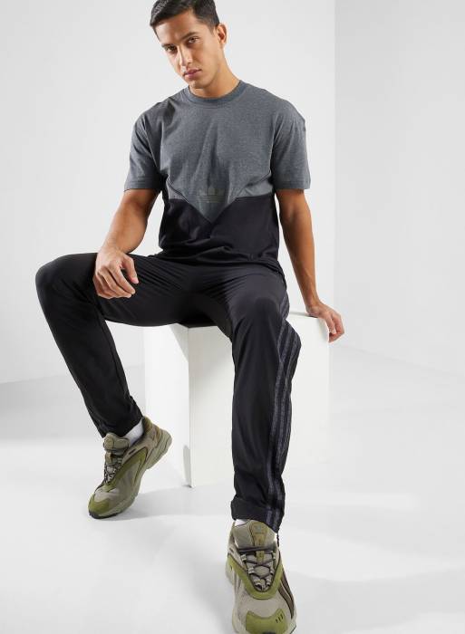 پیراهن مردانه آدیداس طوسی خاکستری مشکی مدل 2384