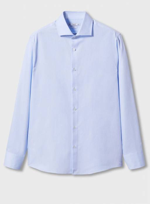 پیراهن اسلیم فیت مردانه مانگو آبی مدل 2475