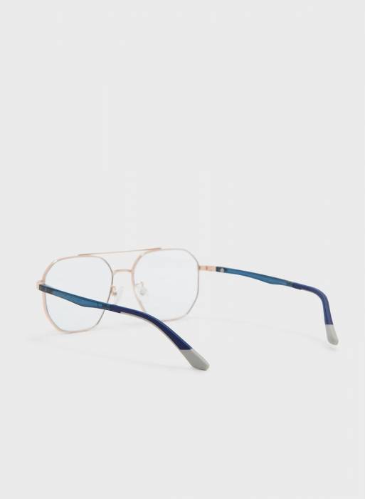 عینک آفتابی مردانه آبی طلایی رز برند robert wood