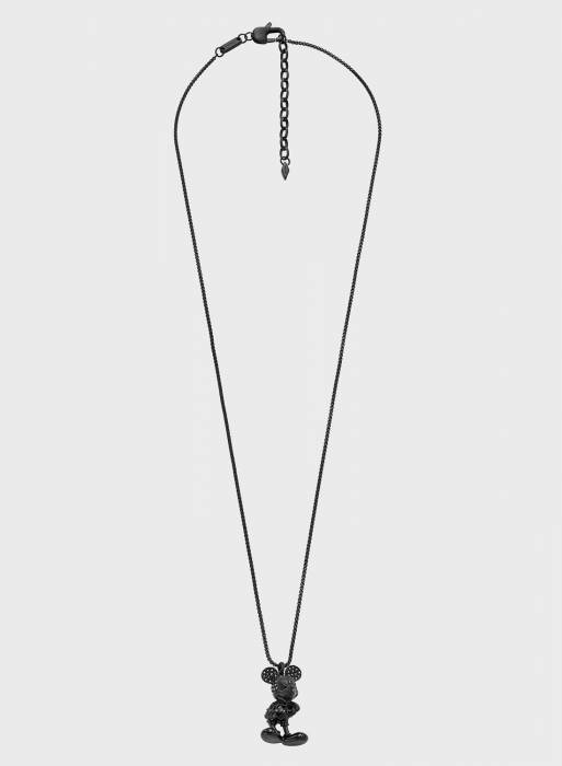 گردنبند مردانه فسیل مشکی مدل 3021