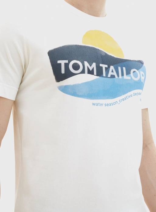 تیشرت مردانه تام تیلور سفید مدل 3166