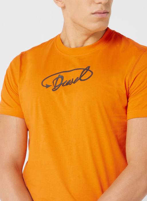تیشرت مردانه دیزل نارنجی مدل 3555