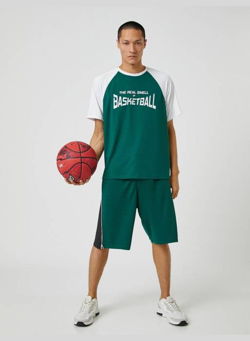 تیشرت ورزشی بسکتبال مردانه کوتون سبز مدل 3675