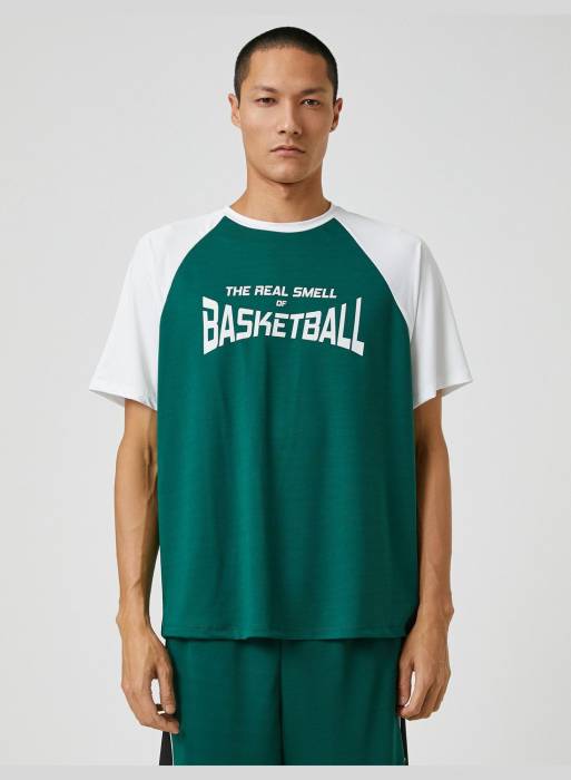 تیشرت ورزشی بسکتبال مردانه کوتون سبز مدل 3675