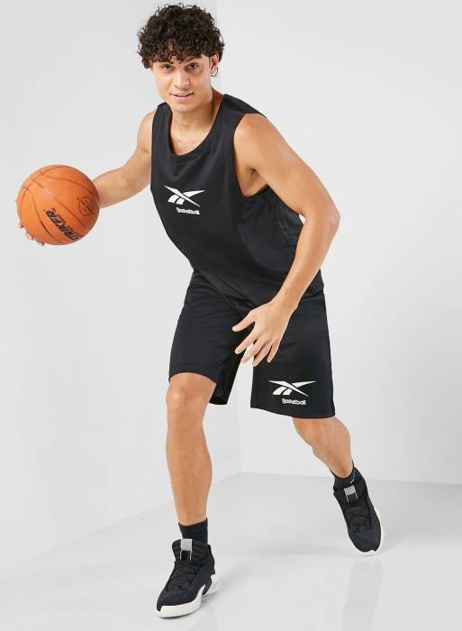 شورت ورزشی بسکتبال مردانه ریباک مشکی مدل 3707