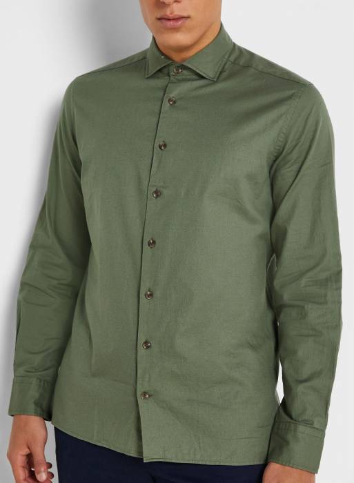 پیراهن مردانه هاکت سبز مدل 3766
