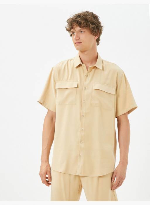 پیراهن آستین کوتاه کلاسیک مردانه کوتون مدل 3787